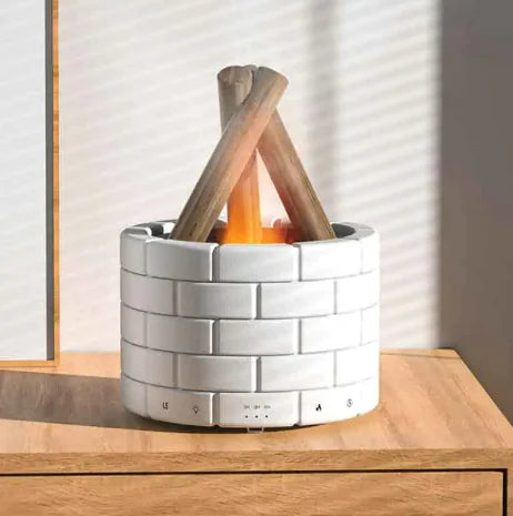 Chimenea Mística – Humidificador con Efecto Llama y Aromaterapia