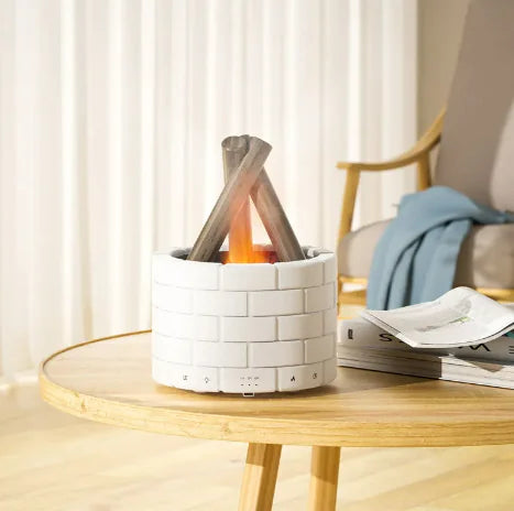 Chimenea Mística – Humidificador con Efecto Llama y Aromaterapia
