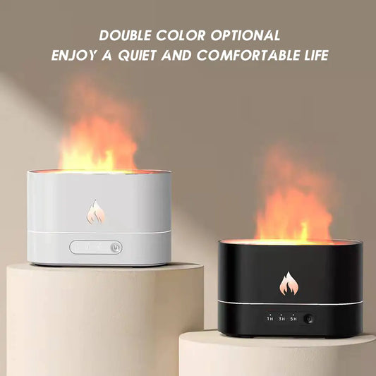 Llama Zen – Humidificador Minimalista con Efecto Fuego y Aromaterapia